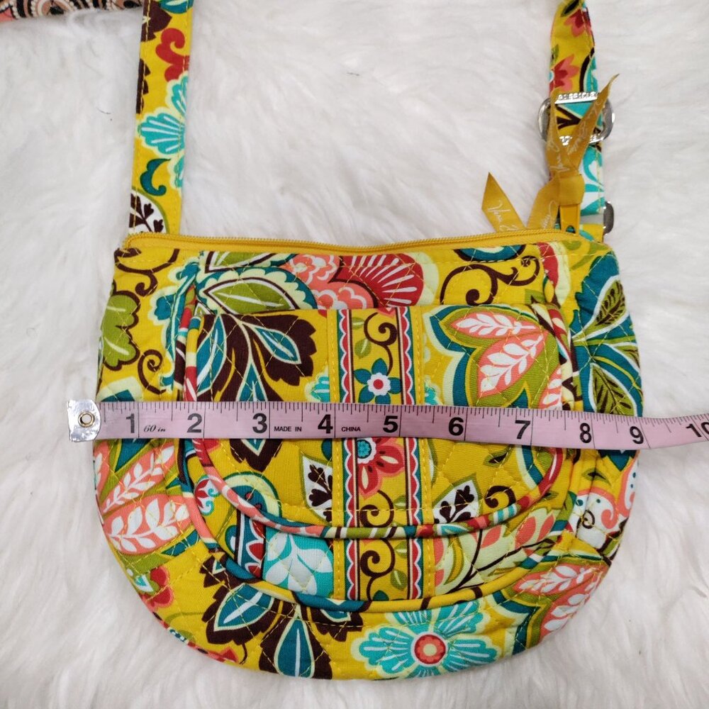 Vera Bradley Yellow Multicolor Floral Hipster Crossbody Bag And Coin Purse Set - Picture 9 of 11
